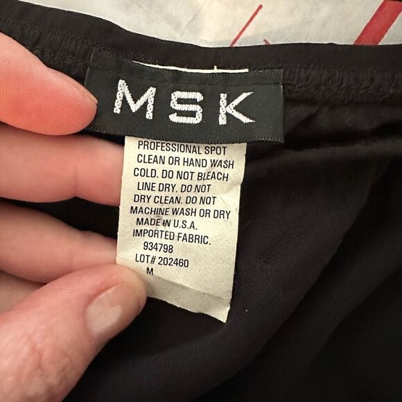 MSK black skirt beaded long size medium NWT - Picture 4 of 6